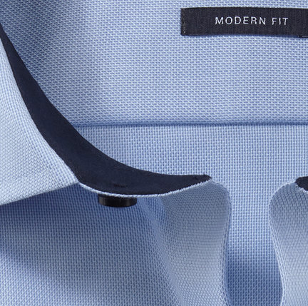 Olymp Modern Fit Shirt Blue Print 0400-64-10