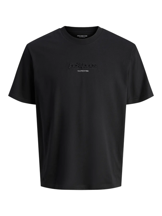 Jack & Jones Flare Embossed Logo Tee - Black