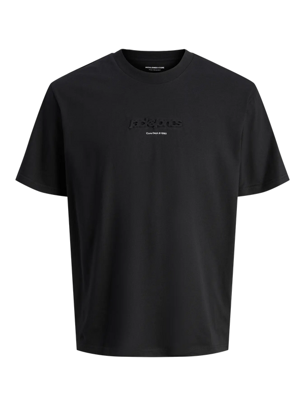 Jack & Jones Flare Embossed Logo Tee - Black