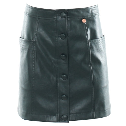 Rant & Rave Helia Leather Skirt - Green