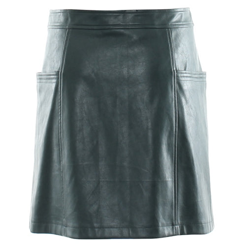 Rant & Rave Helia Leather Skirt - Green