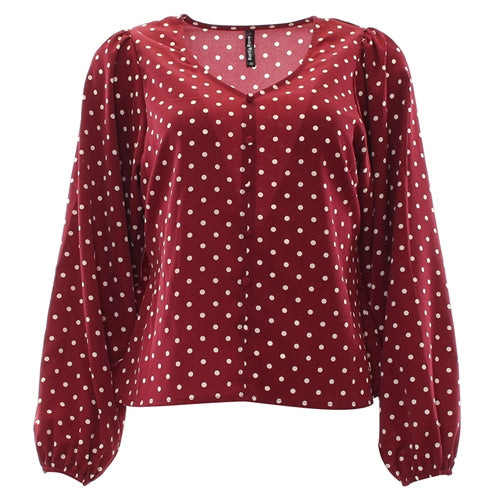 Rant & Rave Kiera Blouse - Burgundy