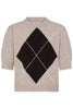 BYoung Osmilla Short Sleeve Jumper - Humus Melange