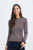 B.Young Tone Long Sleeve T Shirt - Java Stripe