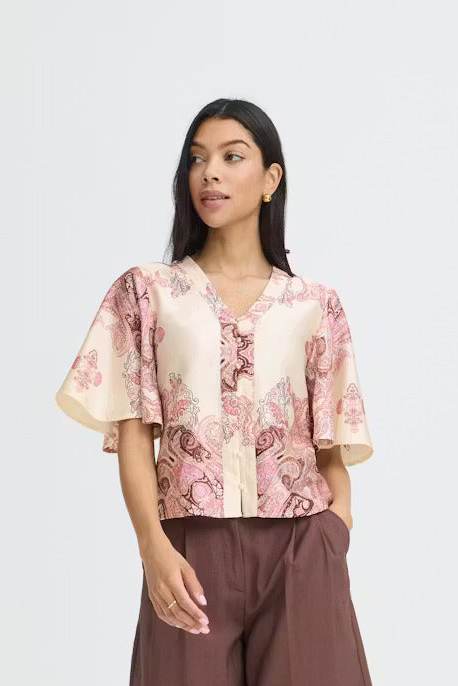 B.Young Jannike Shirt - Birch Paisley