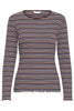 B.Young Tone Long Sleeve T Shirt - Java Stripe