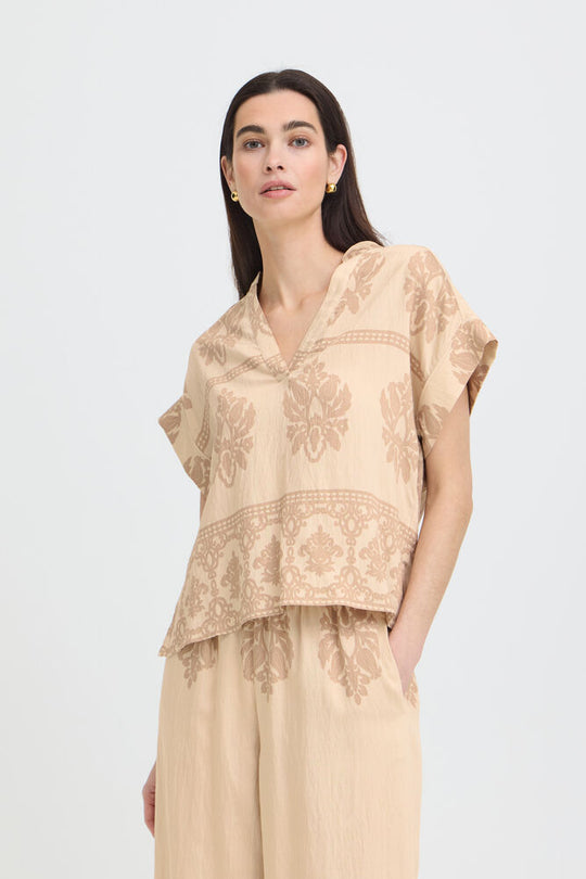 B.Young Jayce Blouse - Cement
