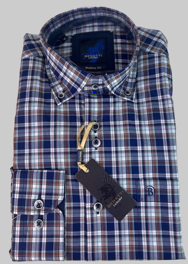 Benetti Victor Shirt - Coffee [Size 2XL]