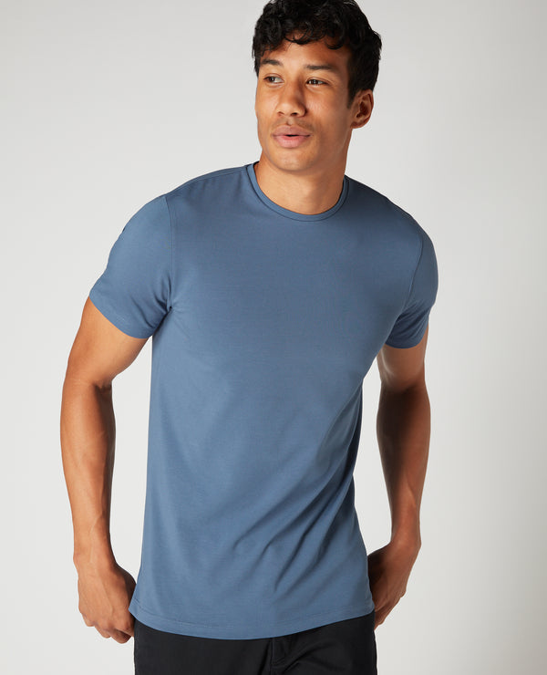 Remus Uomo Short Sleeve Casual Top - Air Force Blue 53121/25