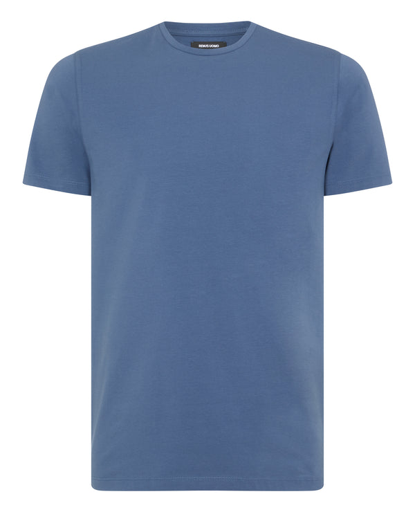 Remus Uomo Short Sleeve Casual Top - Air Force Blue 53121/25