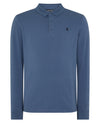 Remus Uomo Long Sleeve Polo Shirt - Air Force Blue 53123A/25