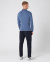 Remus Uomo Long Sleeve Polo Shirt - Air Force Blue 53123A/25