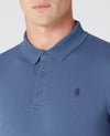 Remus Uomo Long Sleeve Polo Shirt - Air Force Blue 53123A/25