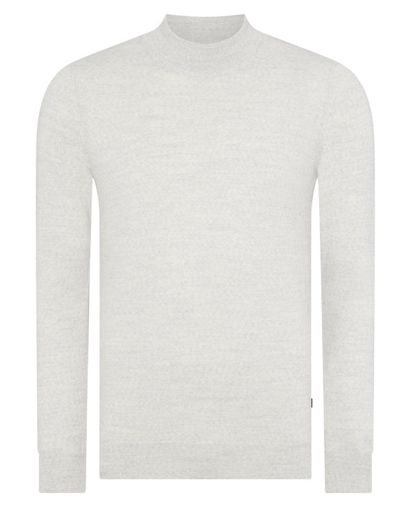 Remus Uomo Long Sleeve Turtle Neck Sweater - Silver Grey 53889/02
