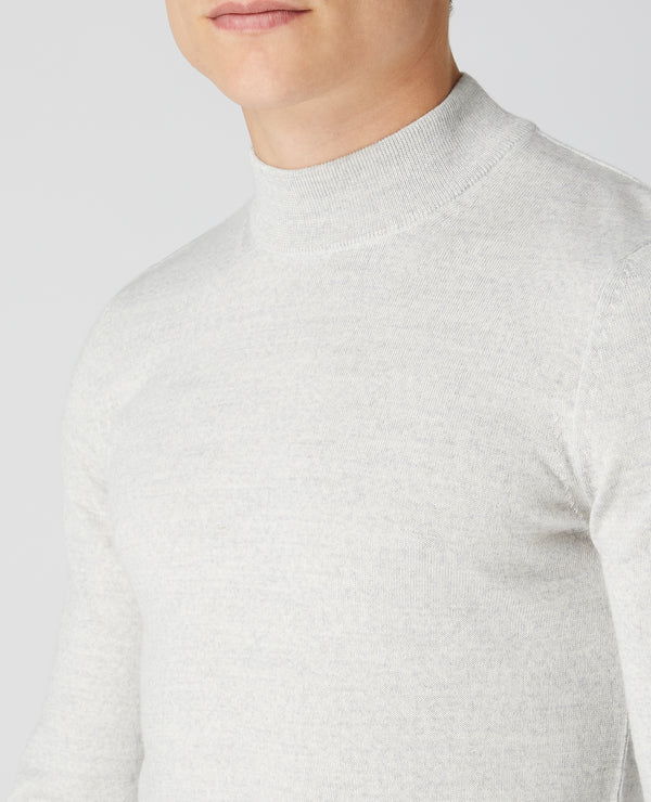 Remus Uomo Long Sleeve Turtle Neck Sweater - Silver Grey 53889/02