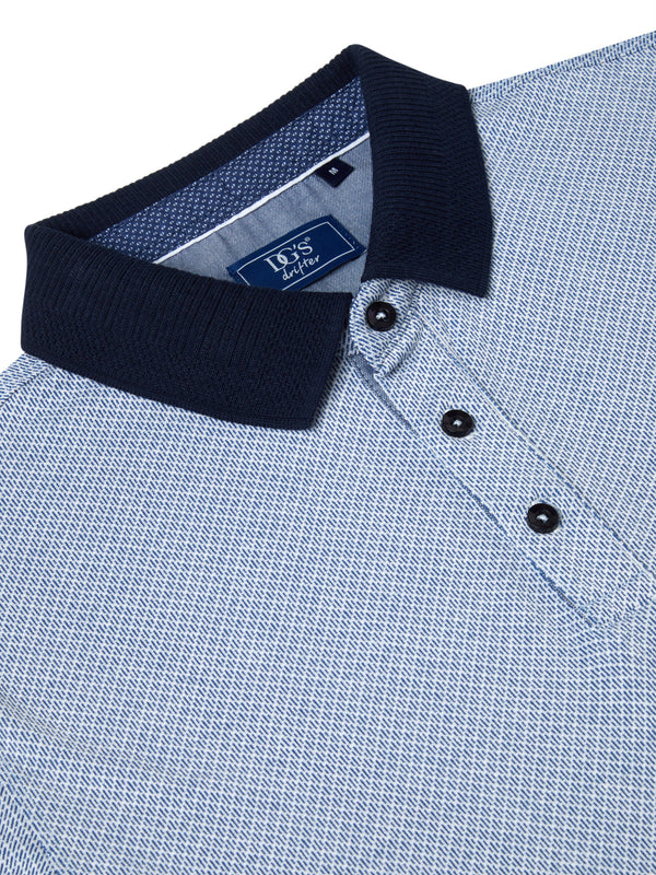 Daniel Grahame Drifter Short Sleeve Polo Shirt Blue