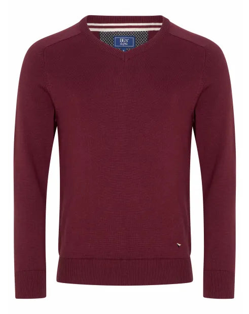 Daniel Grahame Drifter V-Neck Knit 55599/765 - Dark Purple