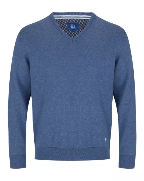 Daniel Grahame Drifter V-Neck Knit 55610/25 - Air Force Blue [Size XL]