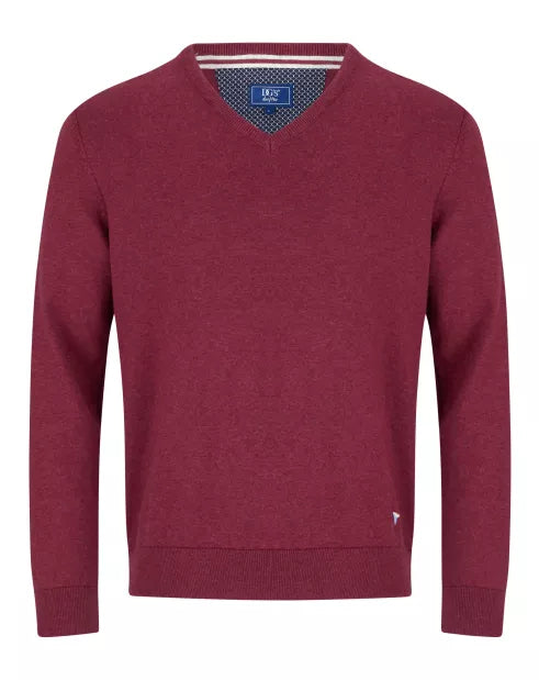 Daniel Grahame Drifter V-Neck Knit 55610/65 - Wine