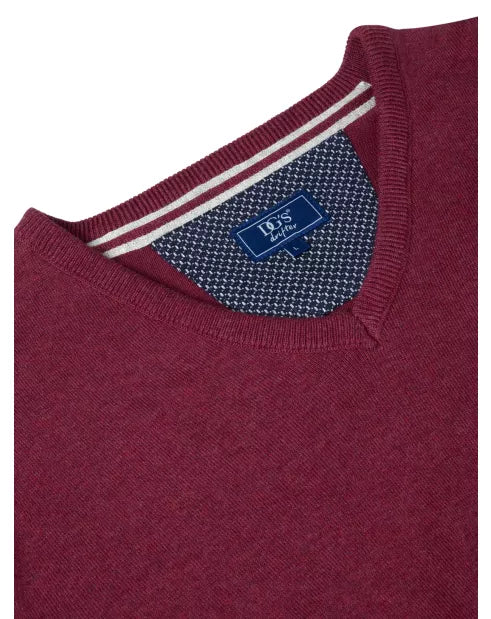 Daniel Grahame Drifter V-Neck Knit 55610/65 - Wine