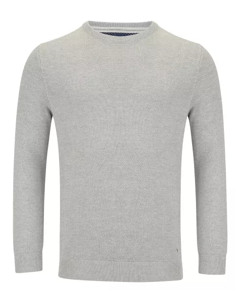 Daniel Grahame Drifter Crew Neck Sweater - Light Grey 55620/02