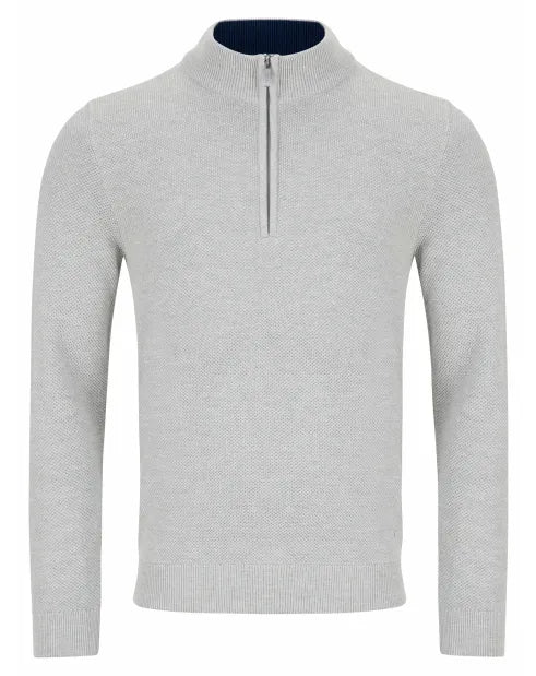 DG's Drifter Halfzip Knit - Light Grey 55630/02