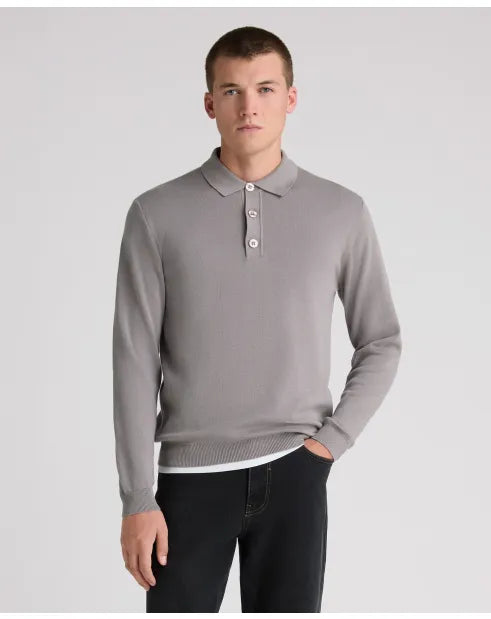 Remus Uomo Long Sleeve Polo 58690/04 - Light Grey