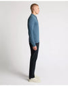 Remus Uomo Black Long Sleeve 3 Button Sweater - Blue 58690/24
