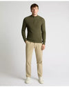 Remus Uomo Half Zip Sweater - Olive 58848/34