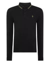 Remus Uomo Long Sleeve Polo Shirt - Black 58861/00