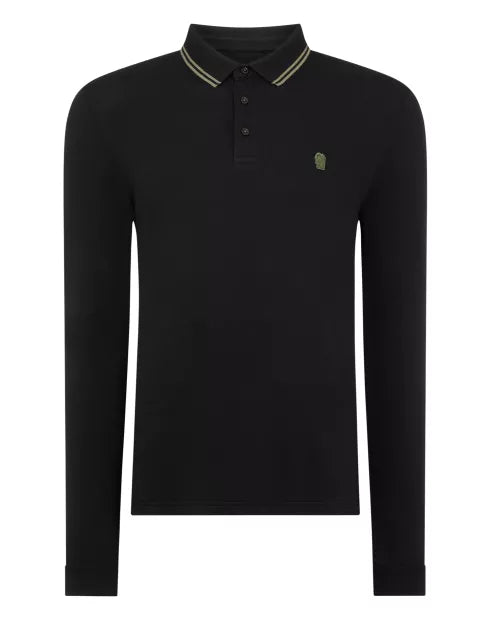 Remus Uomo Long Sleeve Polo Shirt - Black 58861/00