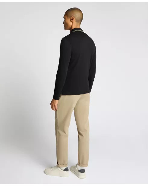 Remus Uomo Long Sleeve Polo Shirt - Black 58861/00