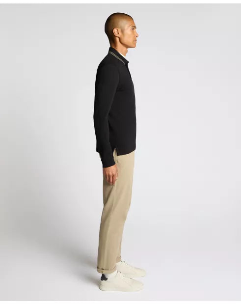 Remus Uomo Long Sleeve Polo Shirt - Black 58861/00