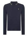Remus Uomo Long Sleeve Polo Shirt - Dark Blue 58861/28
