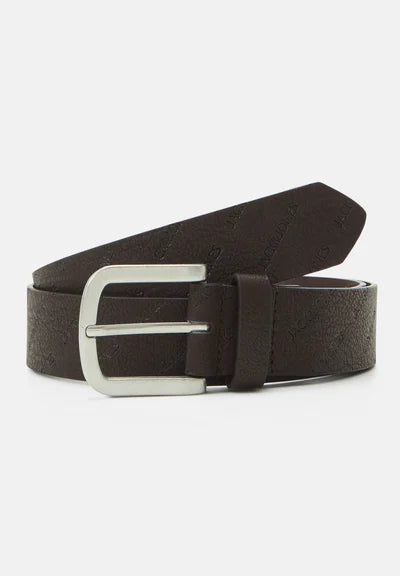 Jack & Jones Harry Embossed Belt - Brown Stone