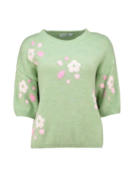 Haily's Blossom Short Sleeve Knit - Matcha