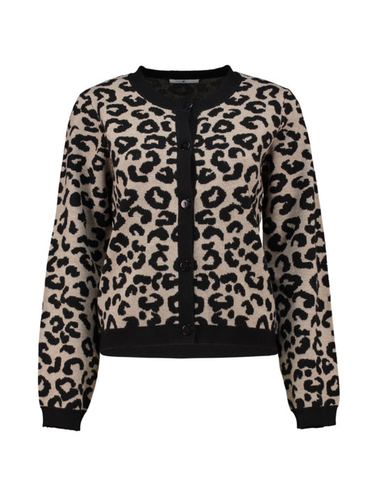 Haily's Alea Cardigan - Beige Leopard