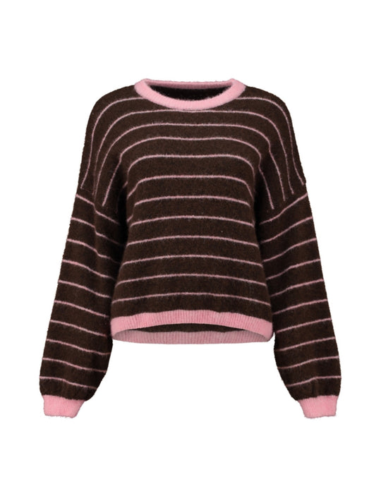 Haily's Kerry Knit Jumper - Cocoa/ Silky Rose