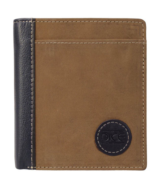 Dice Cian Shirt Wallet - Tan/Navy