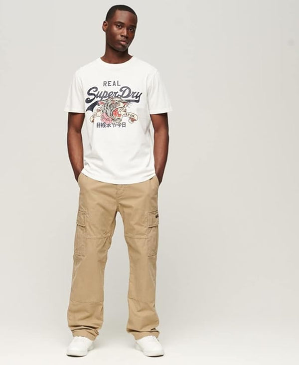 Superdry Vintage VL Narrative Tee - Ecru