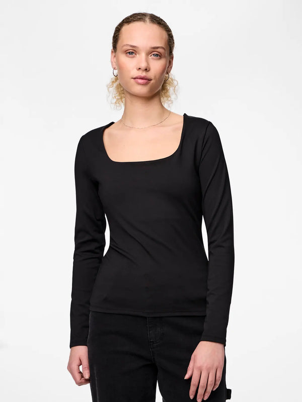 Pieces Nerja Reversible Top - Black
