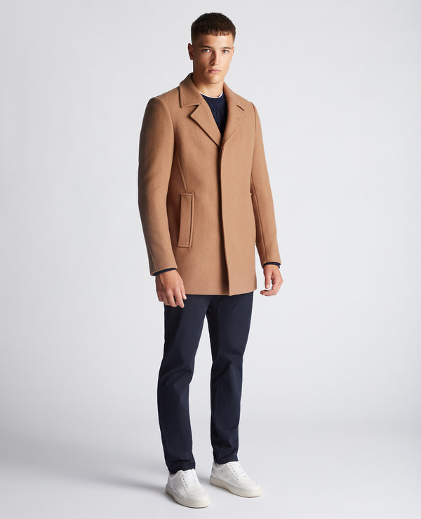 Remus Uomo Lohmann Wool Coat Tan 90077/56 (Size44)