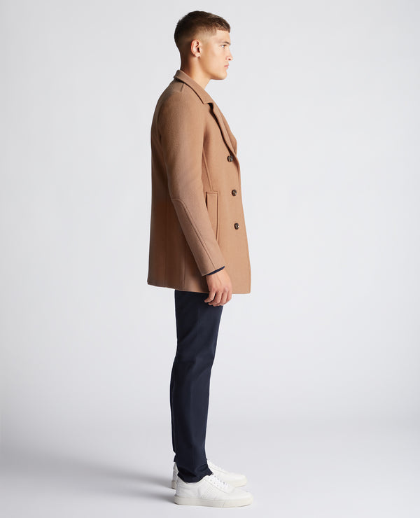 Remus Uomo Lohmann Wool Coat Tan 90077/56 (Size44)