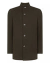 Remus Uomo Jonah Tailored Wool Coat - Green