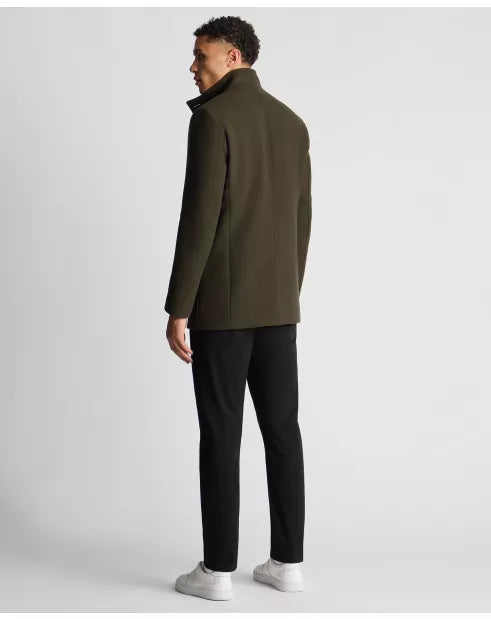 Remus Uomo Jonah Tailored Wool Coat - Green
