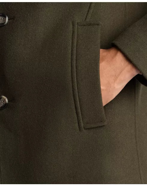 Remus Uomo Jonah Tailored Wool Coat - Green
