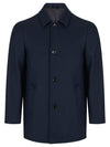 Daniel Grahame Bales Tailored Wool Coat - Navy