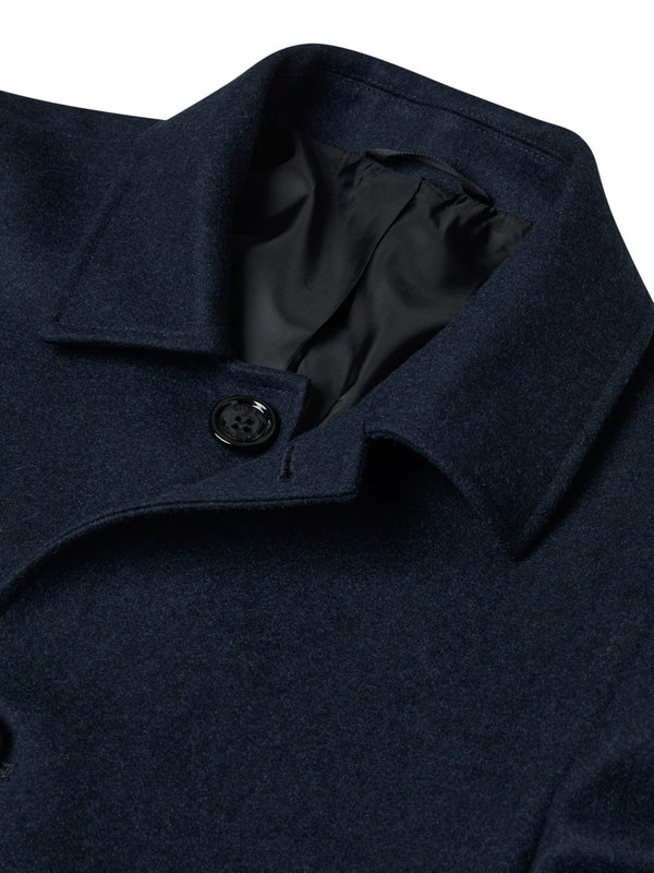 Daniel Grahame Bales Tailored Wool Coat - Navy