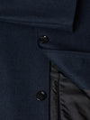 Daniel Grahame Bales Tailored Wool Coat - Navy