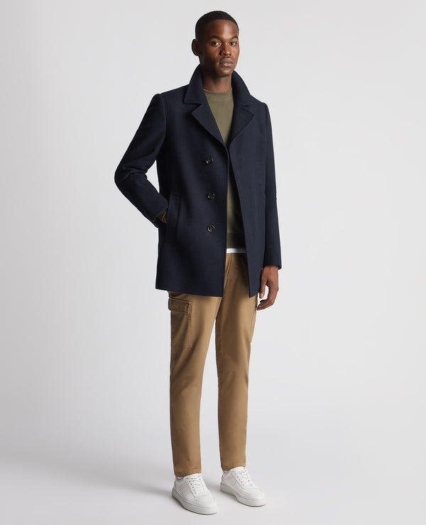 Remus Uomo Lochlan Tailored Coat - Navy